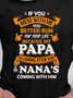 Father's Day "PAPA" Letter Print Men's Casual Short Sleeve Family Macthing Outfit T-Shirt
