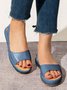 JFN  Women's Fashion Footbed Peep Toe Slip On Sandals