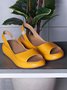 JFN  Women's Fashion Footbed Peep Toe Slip On Sandals
