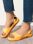 JFN  Women's Fashion Footbed Peep Toe Slip On Sandals