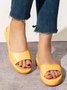 JFN  Women's Fashion Footbed Peep Toe Slip On Sandals