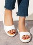 JFN  Women's Fashion Footbed Peep Toe Slip On Sandals