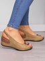 JFN  Women's Casual Wedge Heel Peep Toe Sandals