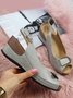 JFN  Women's Casual Wedge Heel Peep Toe Sandals
