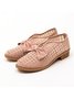JFN  Women's Elegant Bowknot Hollow Out Chunky Heel Loafers