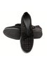 JFN  Women's Elegant Bowknot Hollow Out Chunky Heel Loafers