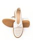 JFN  Women's Elegant Bowknot Hollow Out Chunky Heel Loafers