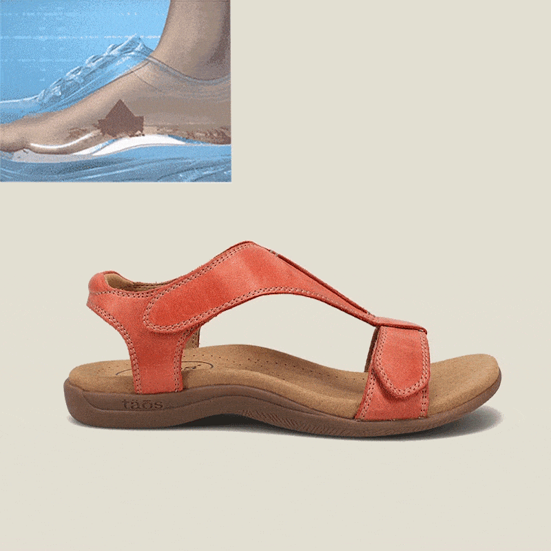 JFN  Retro Solid Color Casual Velcro Portable Sandals