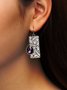 JFN Ethnic Vintage Geometric Purple Gemstone Handmade Earrings