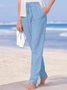 JFN Solid Pocketed Loosen Vacation Pants