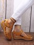 JFN Vintage Floral Cutout Velcro Casual Sandals