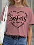 Women's Short Sleeve Tee T-shirt Summer Letter Crew Neck Casual Top