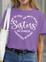 Women's Short Sleeve Tee T-shirt Summer Letter Crew Neck Casual Top
