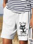 Loosen Cotton Blends Casual Interesting Cartoon Shorts