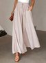 Wide Leg High Waisted Drawstring Flowy Palazzo Pants with Pockets