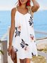 Women's Summer V Neck Casual Ruched Beach Dresses