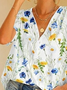 Floral Vacation Short Sleeve Tops