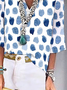 Women's Casual Holiday Weekend Floral T-shirt Tee polka dots Short Sleeve Print Geometric Round Neck Basic Top