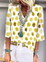 Women's Casual Holiday Weekend Floral T-shirt Tee polka dots Short Sleeve Print Geometric Round Neck Basic Top