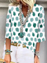 Women's Casual Holiday Weekend Floral T-shirt Tee polka dots Short Sleeve Print Geometric Round Neck Basic Top