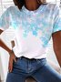 JFN Crew Neck Floral Casual T-Shirt/Tee