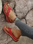 JFN Vintage Floral Casual Wedge Flip-Flops