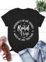 Women's Short Sleeve Tee T-shirt Summer Letter Crew Neck Casual Top