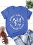 Women's Short Sleeve Tee T-shirt Summer Letter Crew Neck Casual Top