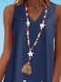 JFN V Neck Stripe Geometric Beach Vacation Anchor Casual Mini Dress