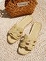 JFN Vintage Cutout Woven Slipper Sandals