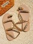JFN Vintage Rhinestone Flip-flop Sandals