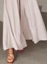 Wide Leg High Waisted Drawstring Flowy Palazzo Pants with Pockets