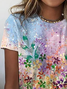 JFN Floral Vacation Crew Neck T-Shirt/Tee