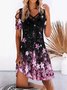 JFN Crew Neck Floral Simple Casual Midi Dress