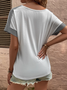 Plain Fit V Neck Striped Short sleeve T-Shirt