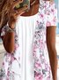 JFN Crew Neck Floral Casual Fit Tunic Top