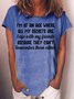 Women Text Letters Short Sleeve Tee T-shirt Crew Neck Casual Summer Top