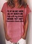 Women Text Letters Short Sleeve Tee T-shirt Crew Neck Casual Summer Top