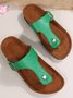 Solid Color Simple Casual Flip-Flops Birkenstocks
