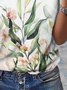 Flower leaf lace top T-shirt