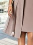 Solid a-hem jacket dress 2-piece suit