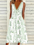 Cotton-Blend Floral Dress