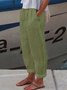 Women's Trousers Elastic Waist Turnip Pants Daily Going Out Casual Cotton Plain Spring/Fall Pants