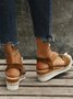 Metal Woven Wedge Platform Roman Sandals