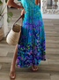 V Neck Casual Loose Dress