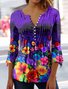 Casual Regular Fit V Neck Top