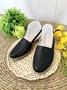 JFN Antique Braided Leather Pointed Toe Flats