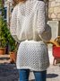 Wool/Knitting Casual Loose Sweater Coat