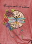 JFN V Neck Dragonfly Flowers Casual Oversized Whisper Words Of Wisdom Print Graphic T-shirt/Tee