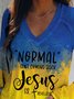 Women’s Normal Isn’t Coming Back Jesus Is Revelat Ombre T-Shirt